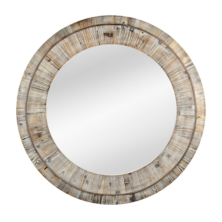 Bobo Intriguing Objects Burke Round Wood Accent Mirror Perigold